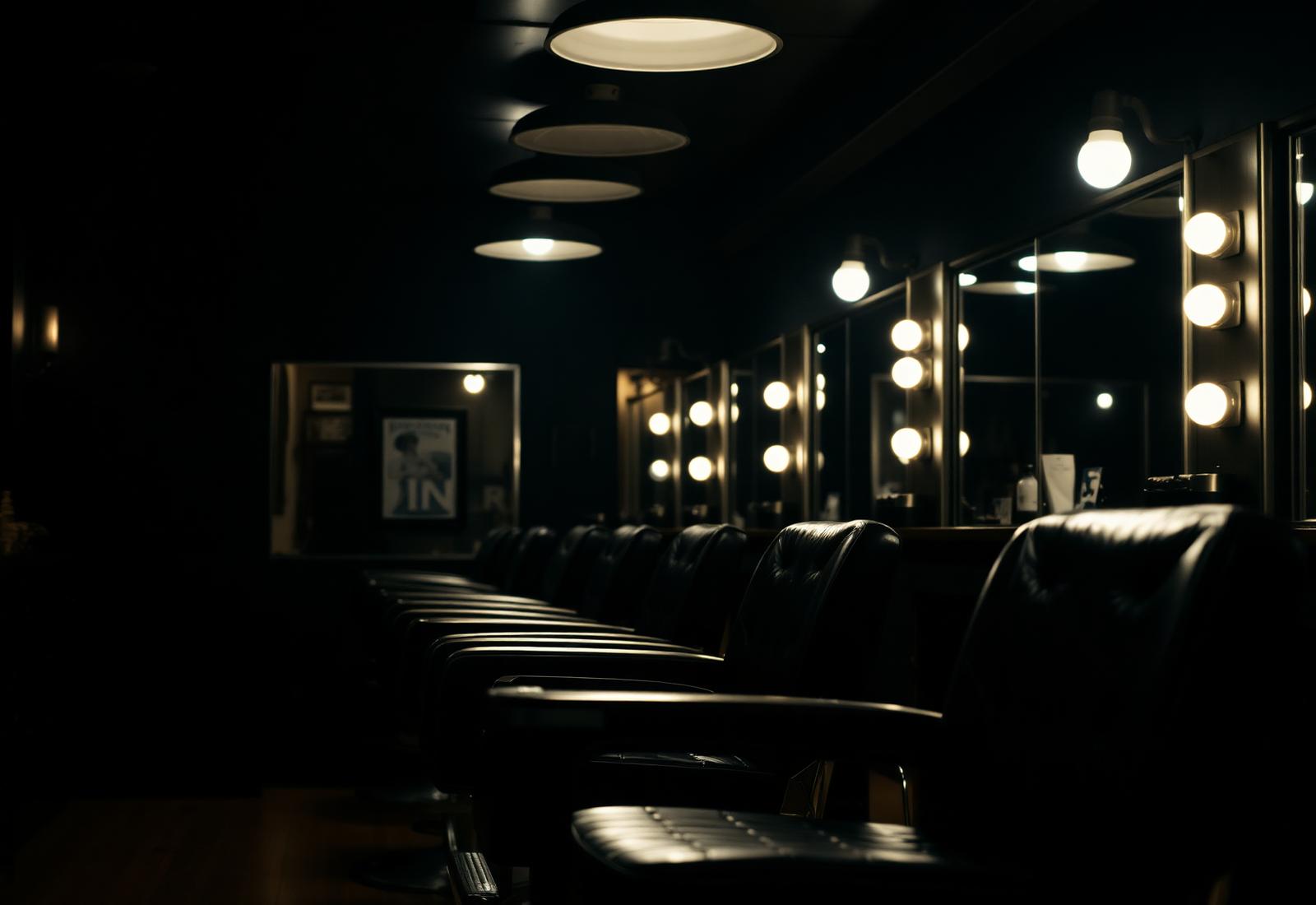 Row of barber chairs at BOLD